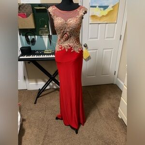 Beautiful Bejeweled Prom Gown